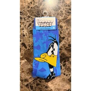 Looney Tunes Daffy Duck Novelty Cartoon Crew Socks 1 Pair Size 9-13 NWT